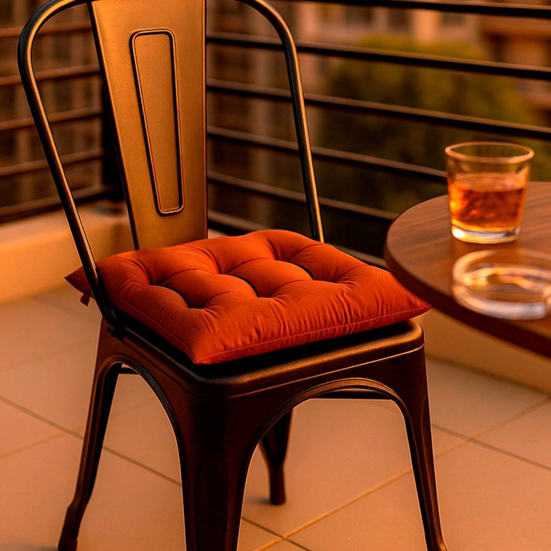 COJIN PARA SILLA CAFE  CLARO 40X40 CM - 5