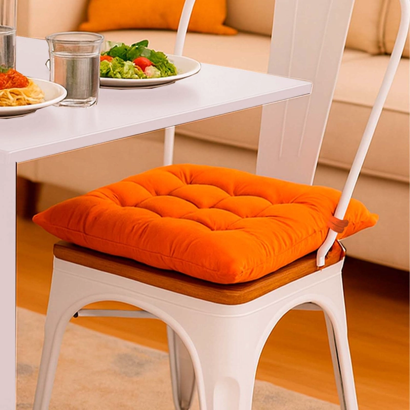 COJIN PARA SILLA NARANJA 40X40 CM - 2