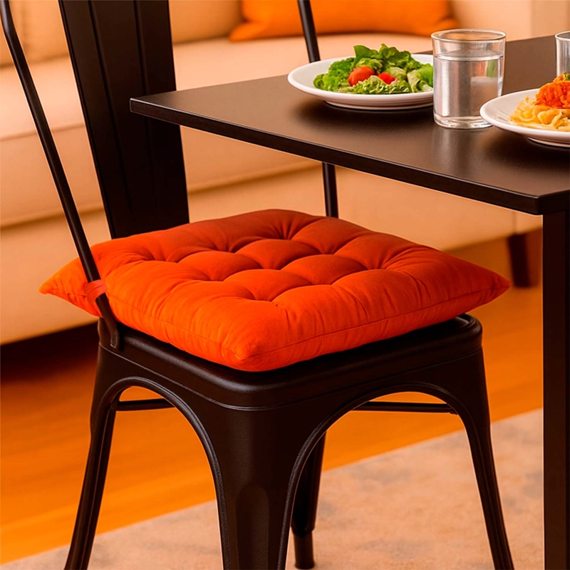 COJIN PARA SILLA NARANJA 40X40 CM - 5
