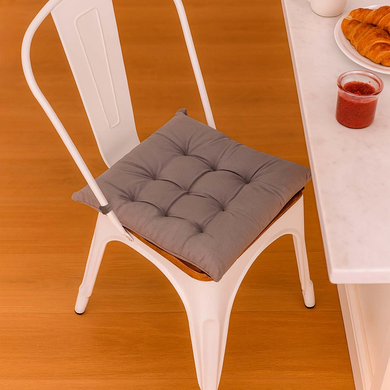COJIN PARA SILLA GRIS CLARO 40X40 CM - 2