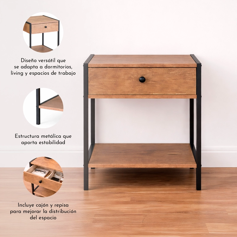 VELADOR CAJON CON REPISA 50X40X40 CM CAFE - 4