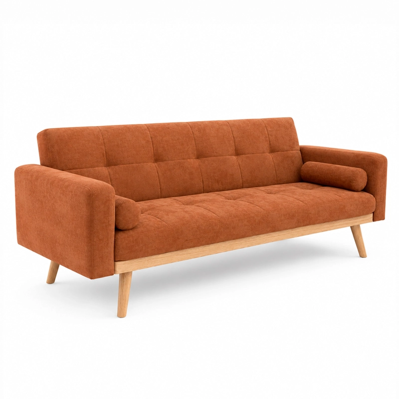 SOFA CAMA AMANDA 74X185X77 CM NARANJO - 2