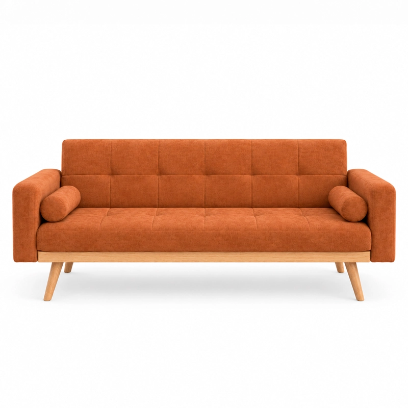 SOFA CAMA AMANDA 74X185X77 CM NARANJO - 3