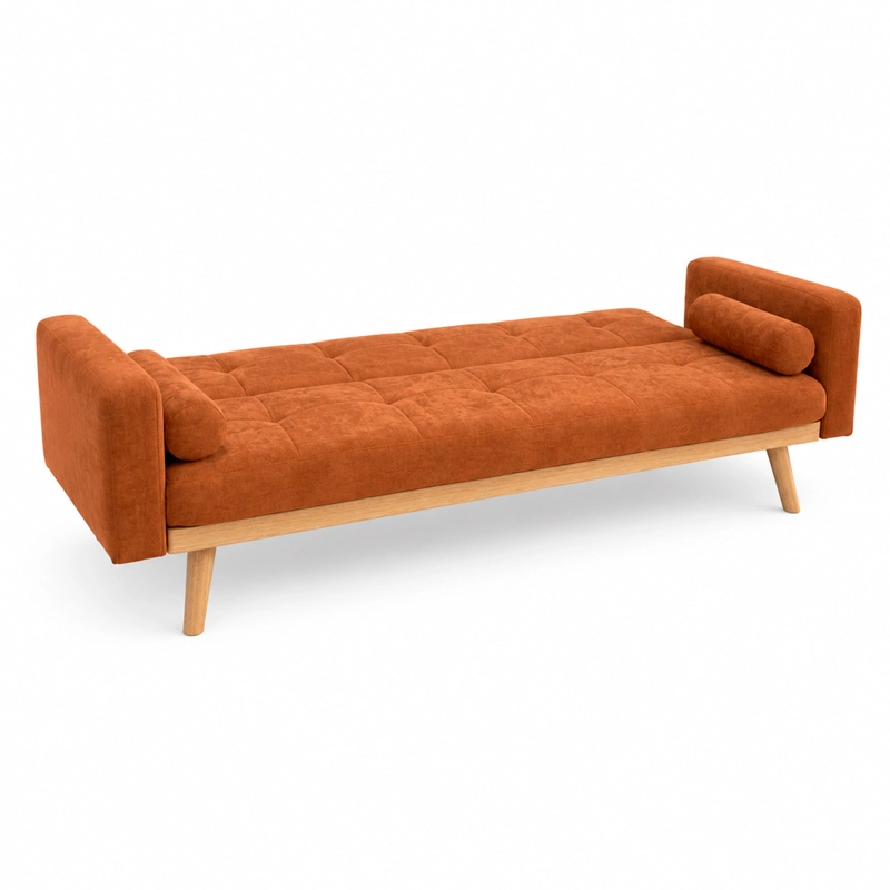 SOFA CAMA AMANDA 74X185X77 CM NARANJO - 5
