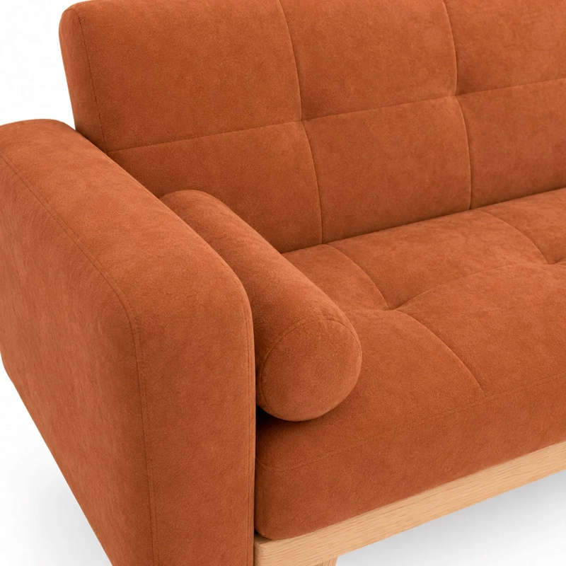 SOFA CAMA AMANDA 74X185X77 CM NARANJO - 6