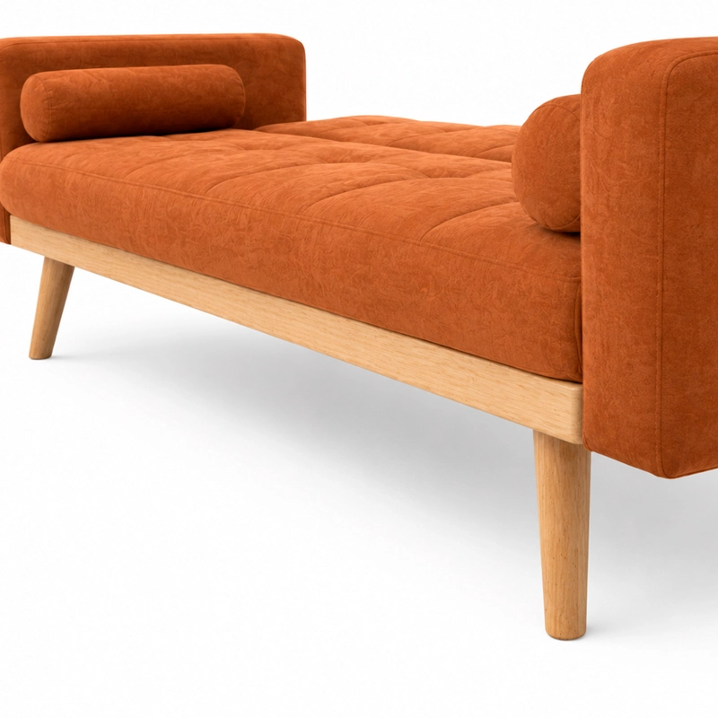 SOFA CAMA AMANDA 74X185X77 CM NARANJO - 7