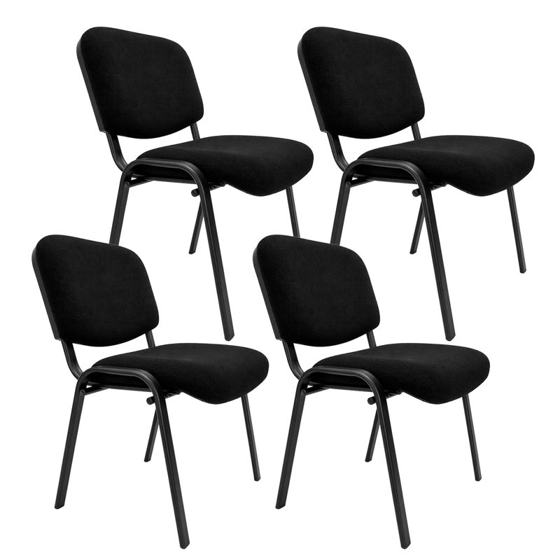 PACK 4 SILLA DE VISITA ISO CONFIDENT NEGRA - 1