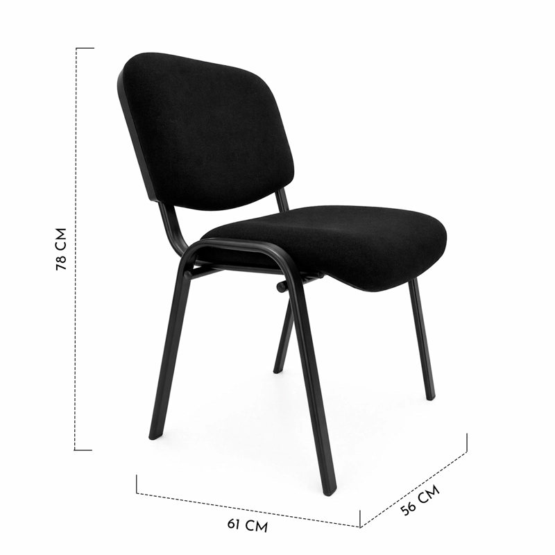 PACK 4 SILLA DE VISITA ISO CONFIDENT NEGRA - 8