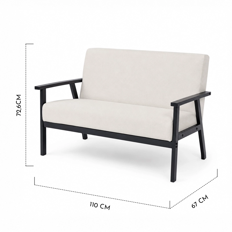 SOFA 2 CUERPOS RIVA BEIGE - 3