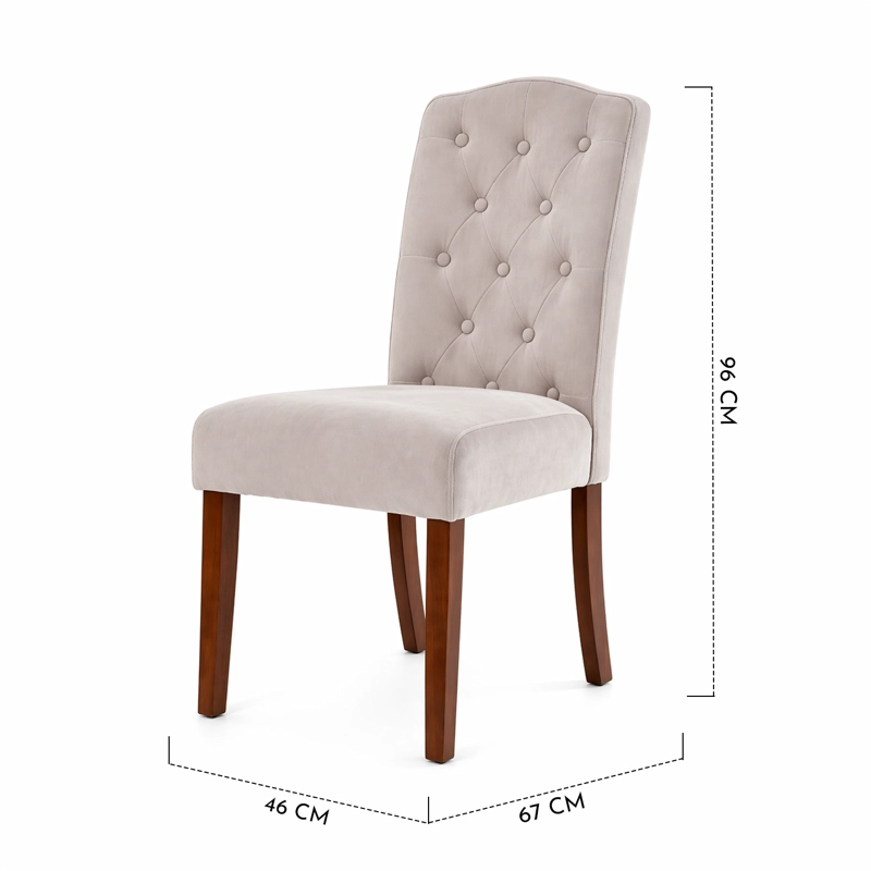 PACK 2 SILLAS SELMA MADERA CON ASIENTO Y RESPALDO TAPIZADOS - 3