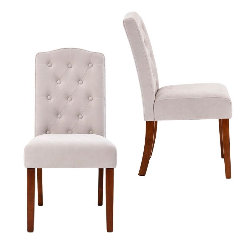 PACK 2 SILLAS SELMA MADERA CON ASIENTO Y RESPALDO TAPIZADOS - 4