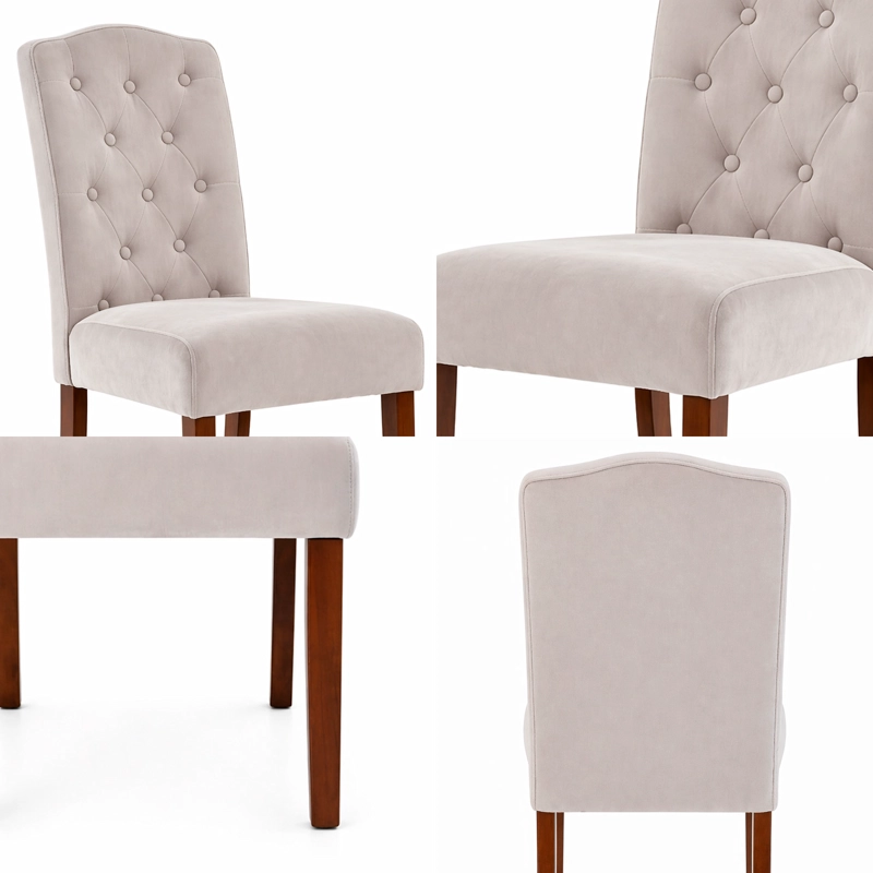 PACK 2 SILLAS SELMA MADERA CON ASIENTO Y RESPALDO TAPIZADOS - 5