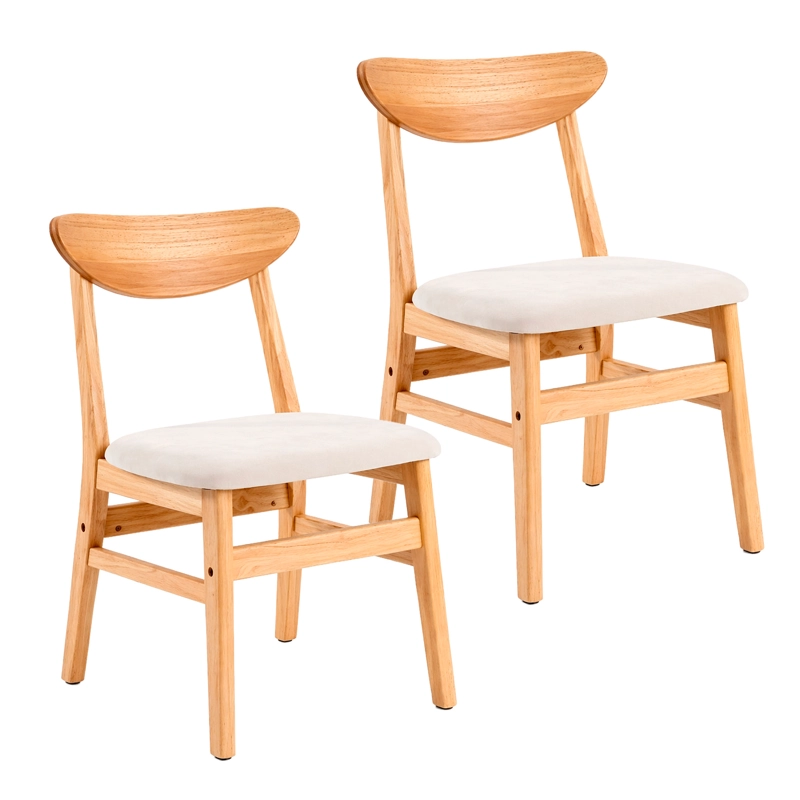 PACK 2 SILLAS SCANDI MADERA CON ASIENTO TAPIZADO - 2