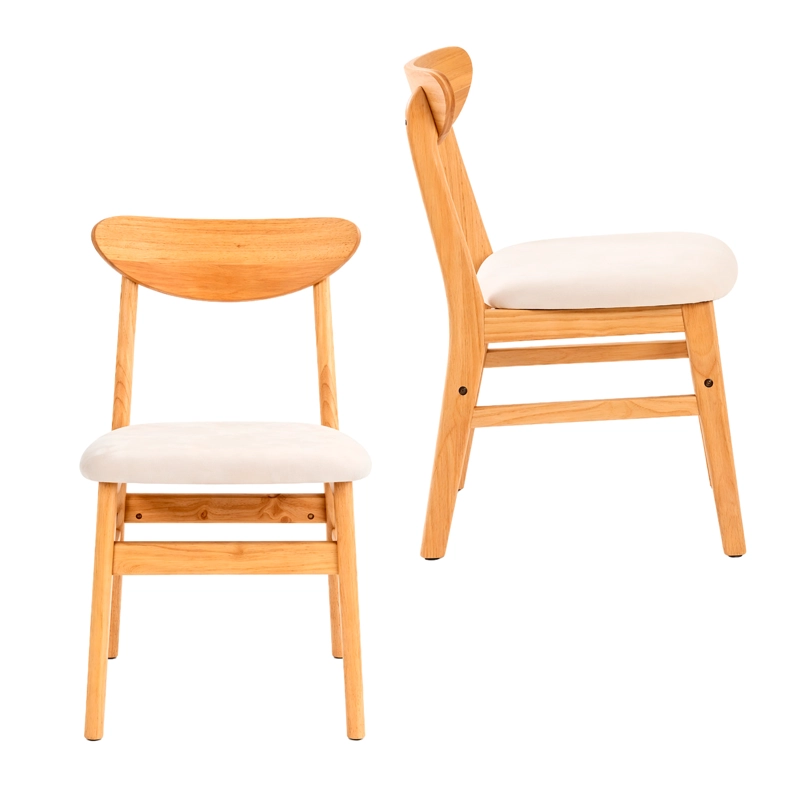 PACK 2 SILLAS SCANDI MADERA CON ASIENTO TAPIZADO - 4