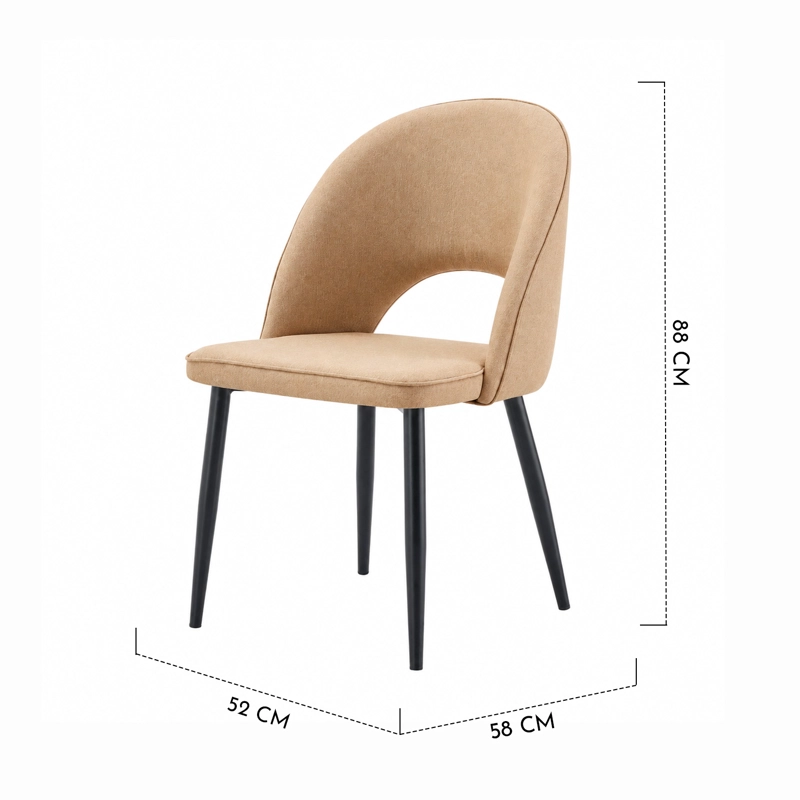 PACK 2 SILLAS COMEDOR OVAL LINEN BEIGE - 3