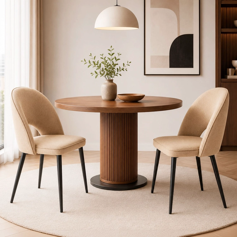 PACK 2 SILLAS COMEDOR OVAL LINEN BEIGE - 6
