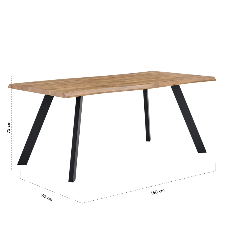 MESA COMEDOR OSLO 75X90X180 CM - 3