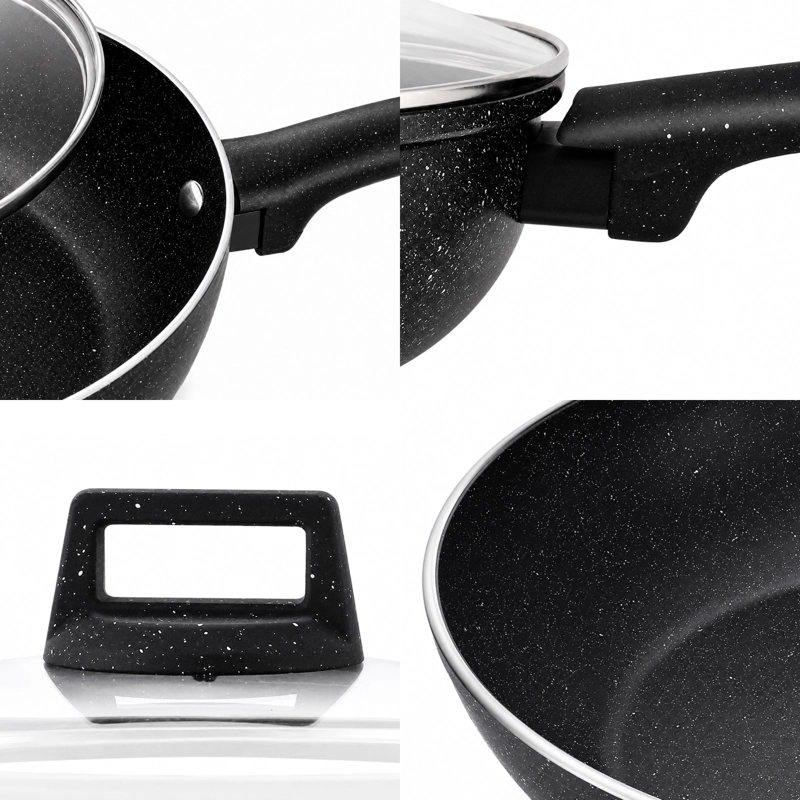 SARTEN 30CM ANTIADHERENTE CON TAPA - 5