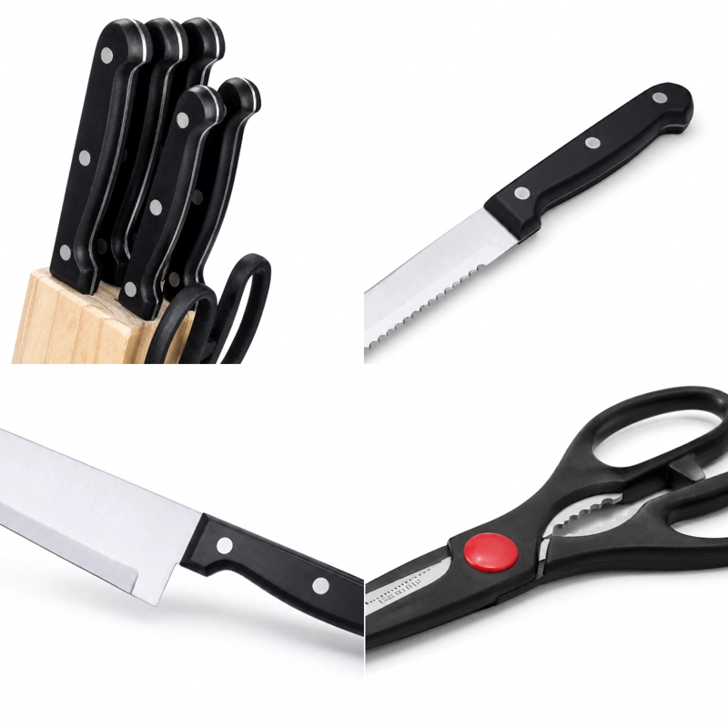 SET DE CUCHILLOS 6 PIEZAS ACERO INOXIDABLE - 5