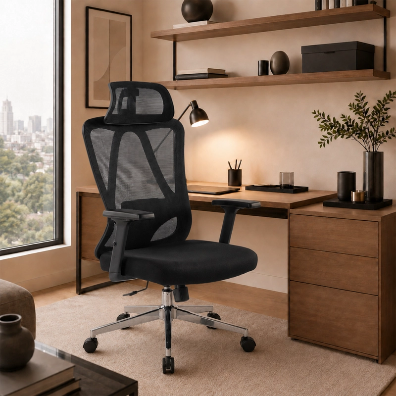 SILLA ESCRITORIO ERGONOMICA APOYO LUMBAR ZYRON ELITE - 1