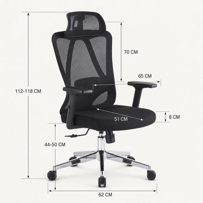 SILLA ESCRITORIO ERGONOMICA APOYO LUMBAR ZYRON ELITE - 8