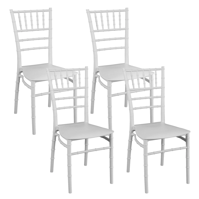 PACK 4 SILLAS PLASTICAS CHIAVARI BLANCA TERRAZA - 2