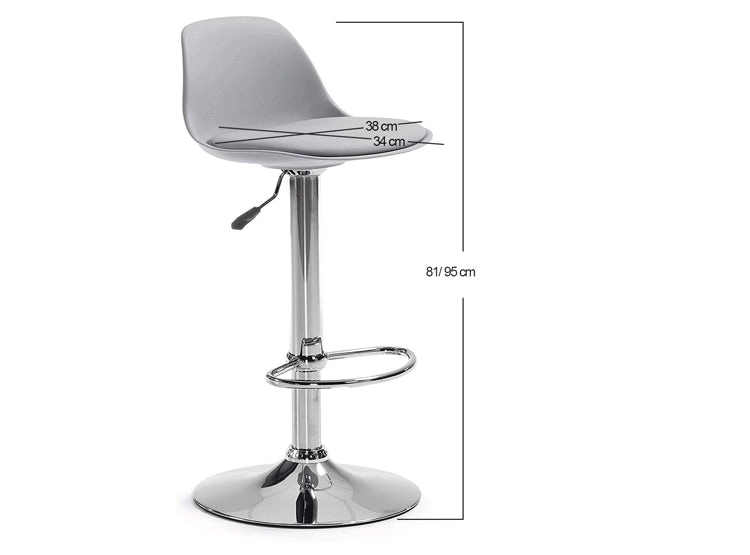SILLAS NOVAHUS ORLANDO-T GRIS PACK 2 ALTAS BAR TABURETE - 4