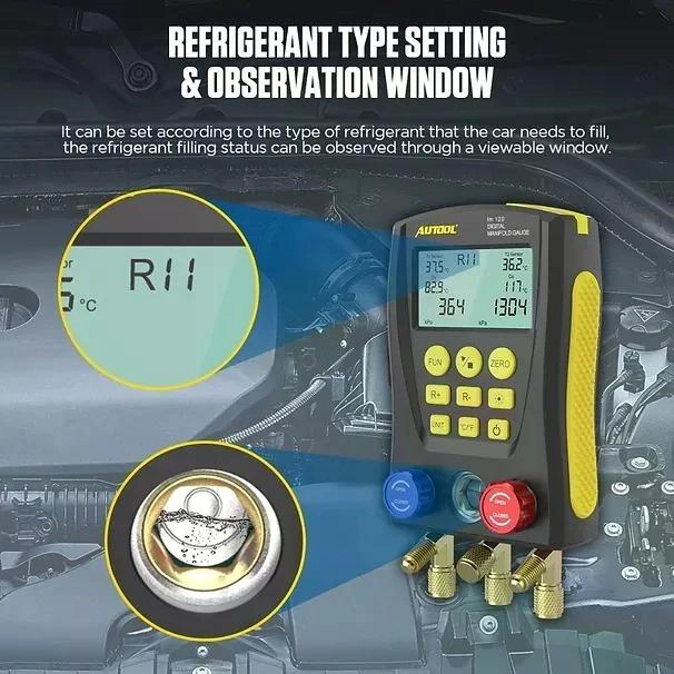 MANÓMETRO DIGITAL DE REFRIGERACIÓN DY517A PRESIÓN DE VACIÓ - 7