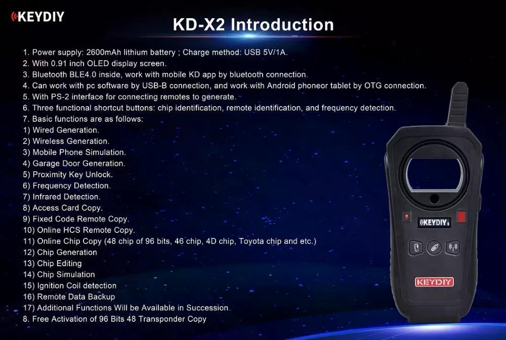 PROGRAMADOR DE LLAVES CON CHIP KEYDIY KD-X2 - 3