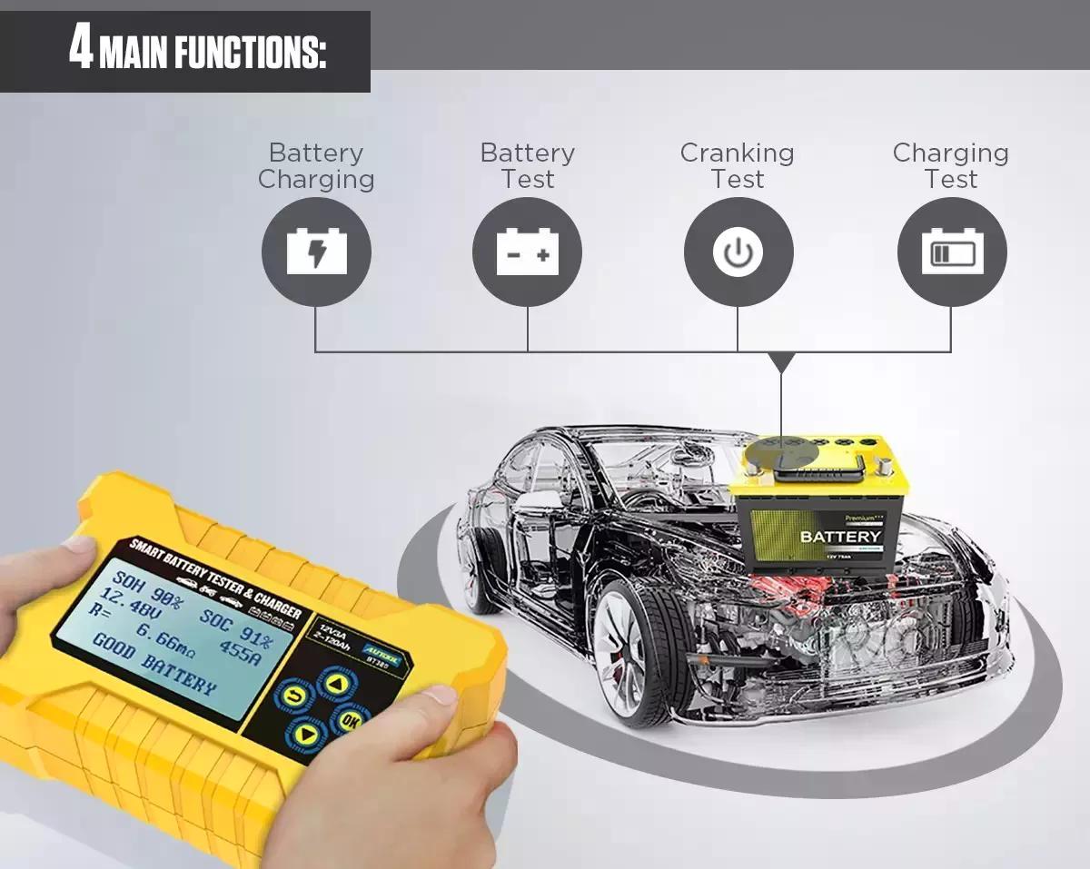 PROBADOR Y RECARGA DE BATERÍAS 12V AUTOOL BT380 - 3