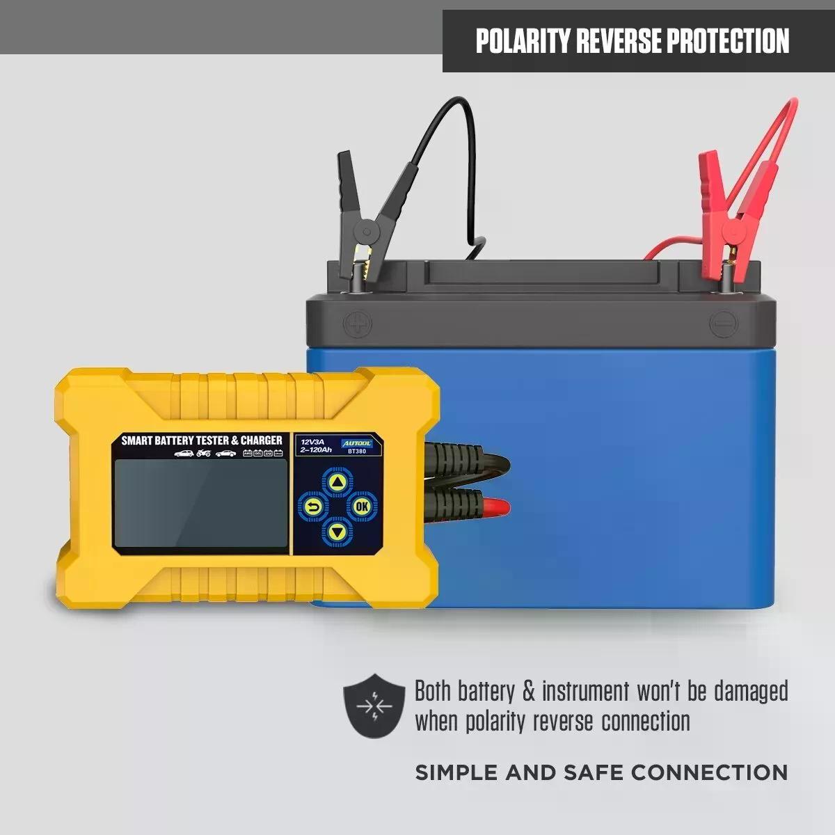 PROBADOR Y RECARGA DE BATERÍAS 12V AUTOOL BT380 - 5