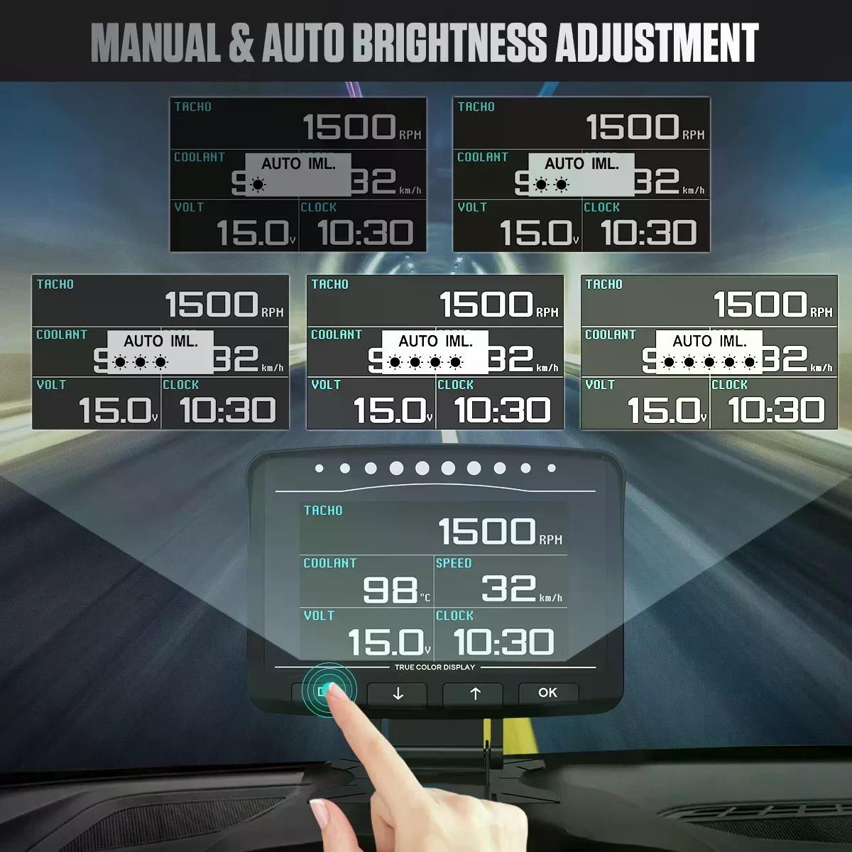 MEDIDOR MULTIFUNCIÓN AUTOOL X50 PRO OBD2 HUD AUTOMOTRIZ - 5