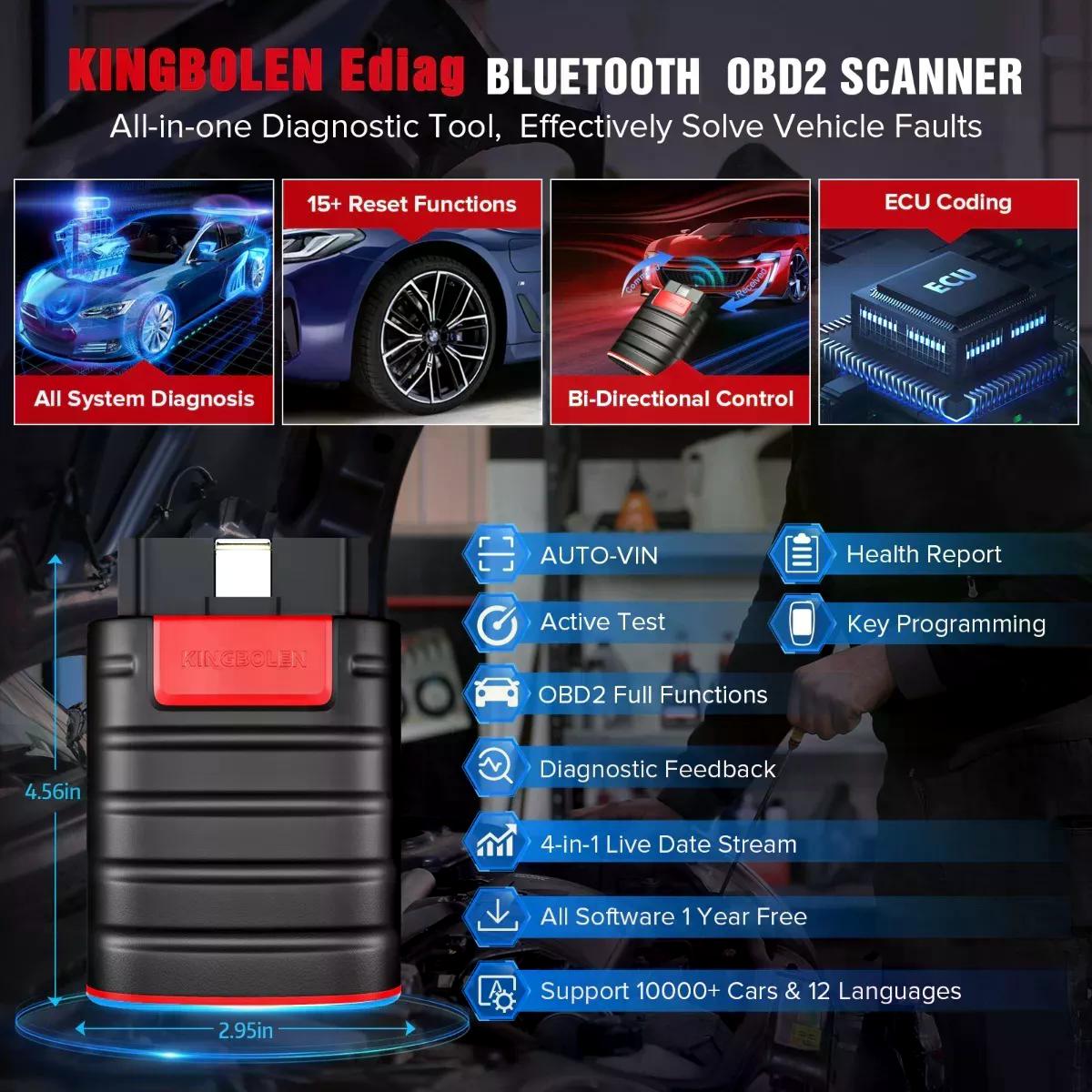 SCANNER AUTOMOTRIZ EDIAG DZ MEJOR QUE THINKSAFE 15 FUNCIONES - 8