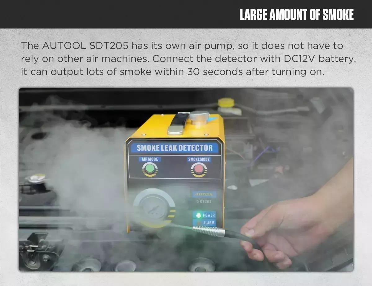 DETECTOR DE FUGAS AUTOOL DE HUMO SDT205 AUTOMOTRIZ - 5