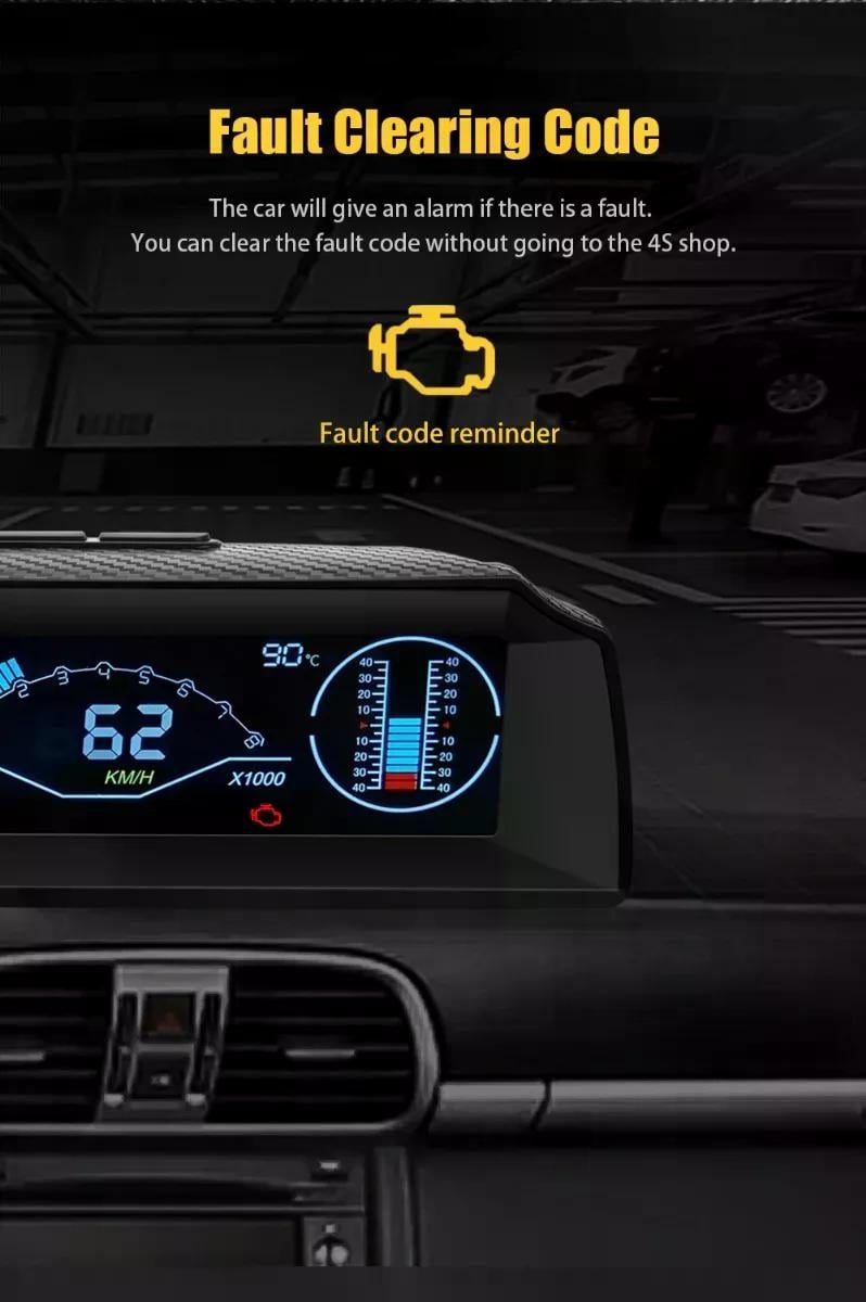 MEDIDOR DE PENDIENTES MULTIFUNCIÓN AUTOOL X90 HUD/OBD2 JEEP - 2