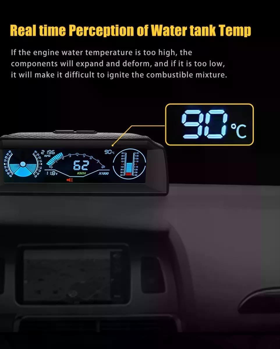 MEDIDOR DE PENDIENTES MULTIFUNCIÓN AUTOOL X90 HUD/OBD2 JEEP - 3