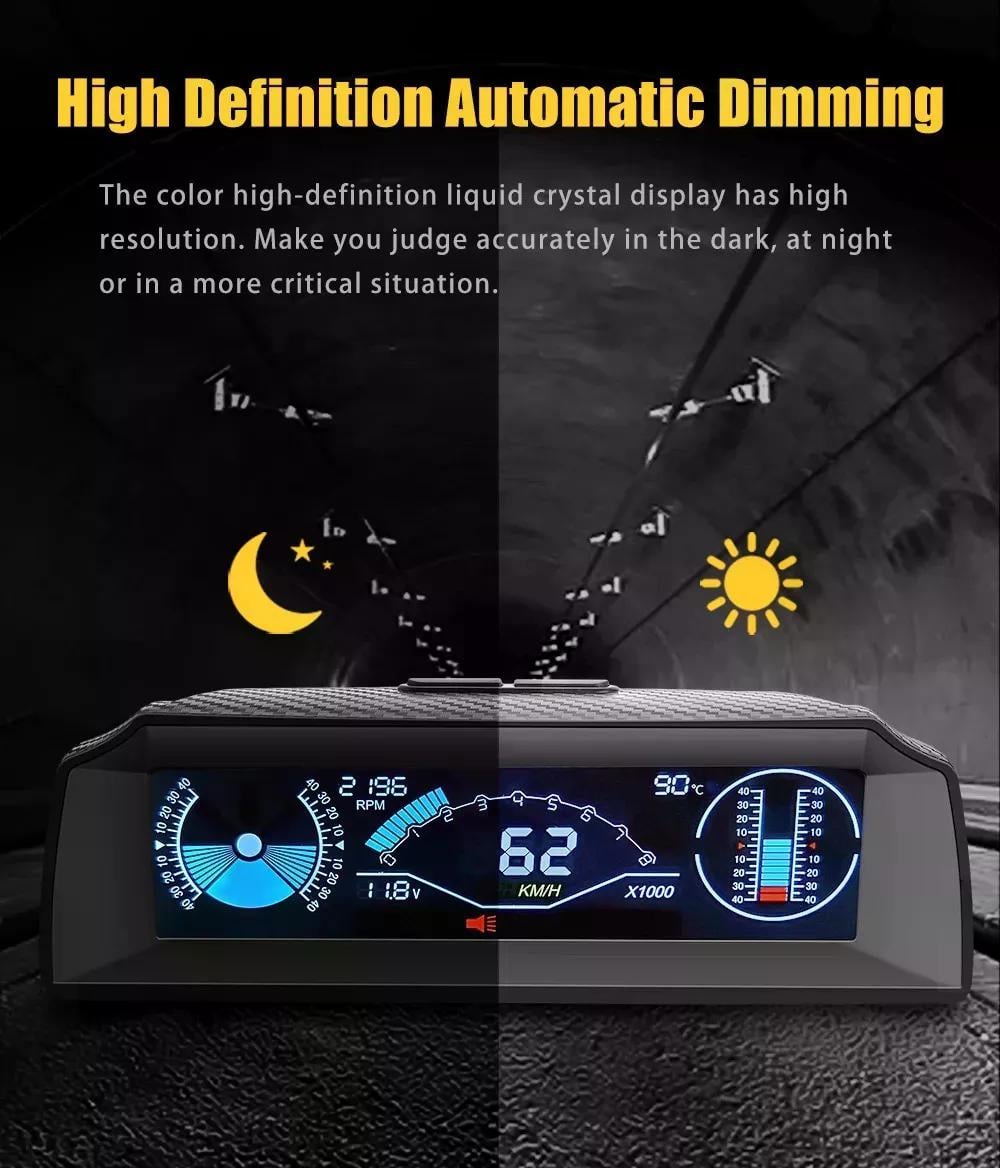 MEDIDOR DE PENDIENTES MULTIFUNCIÓN AUTOOL X90 HUD/OBD2 JEEP - 6