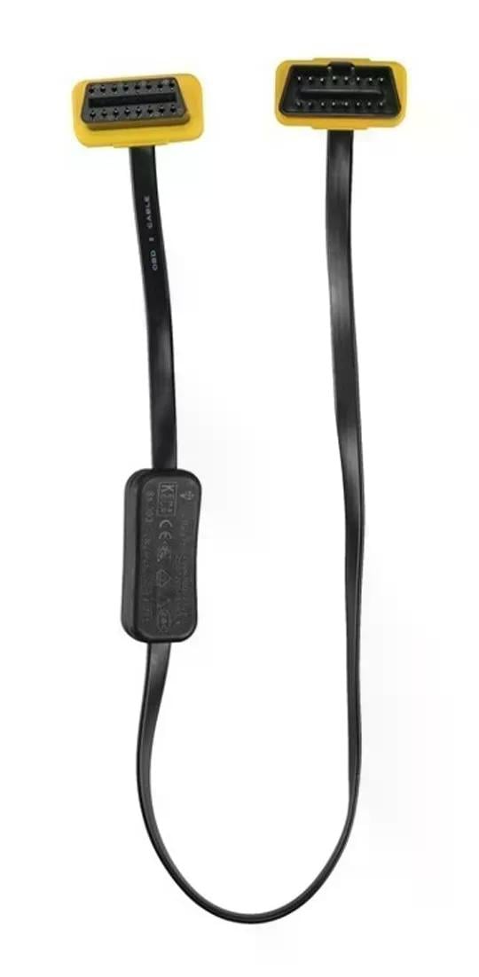 CABLE EXTENSIÓN OBD2 SCANNER AUTOMOTRIZ 60CM CON INTERRUPTOR - 2