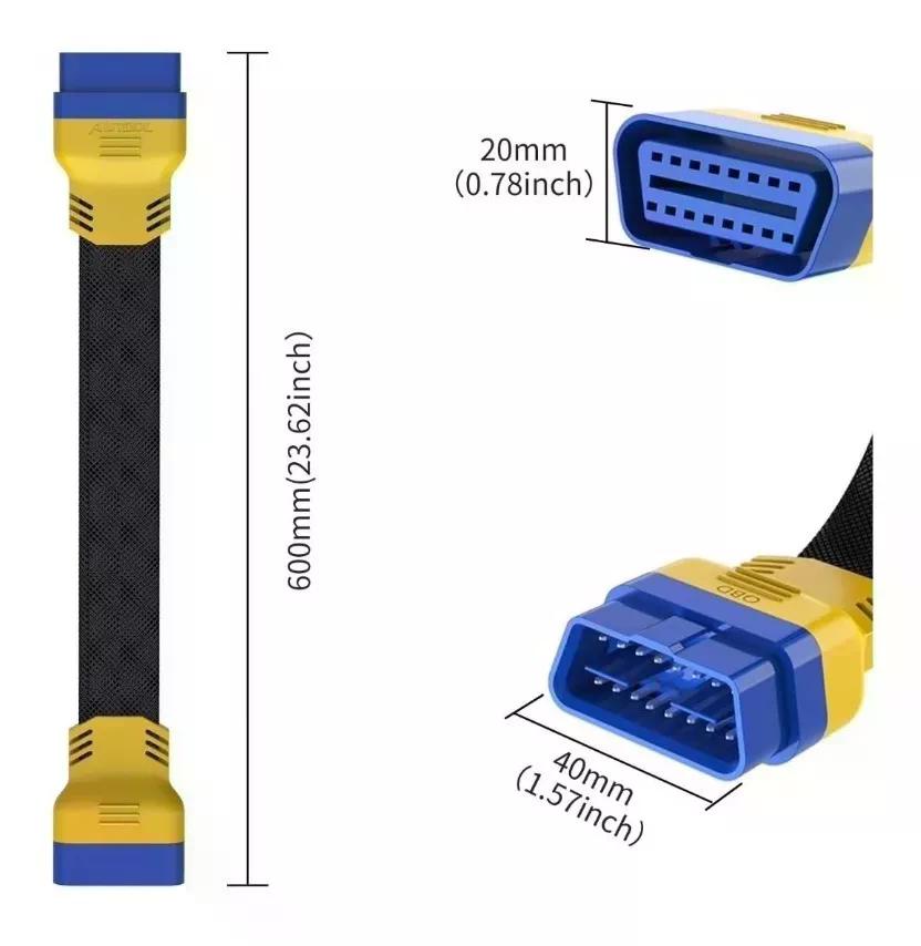 CABLE AUTOOL OBD2 DE EXTENSIÓN 60 CM AUTOMOTRIZ - 8