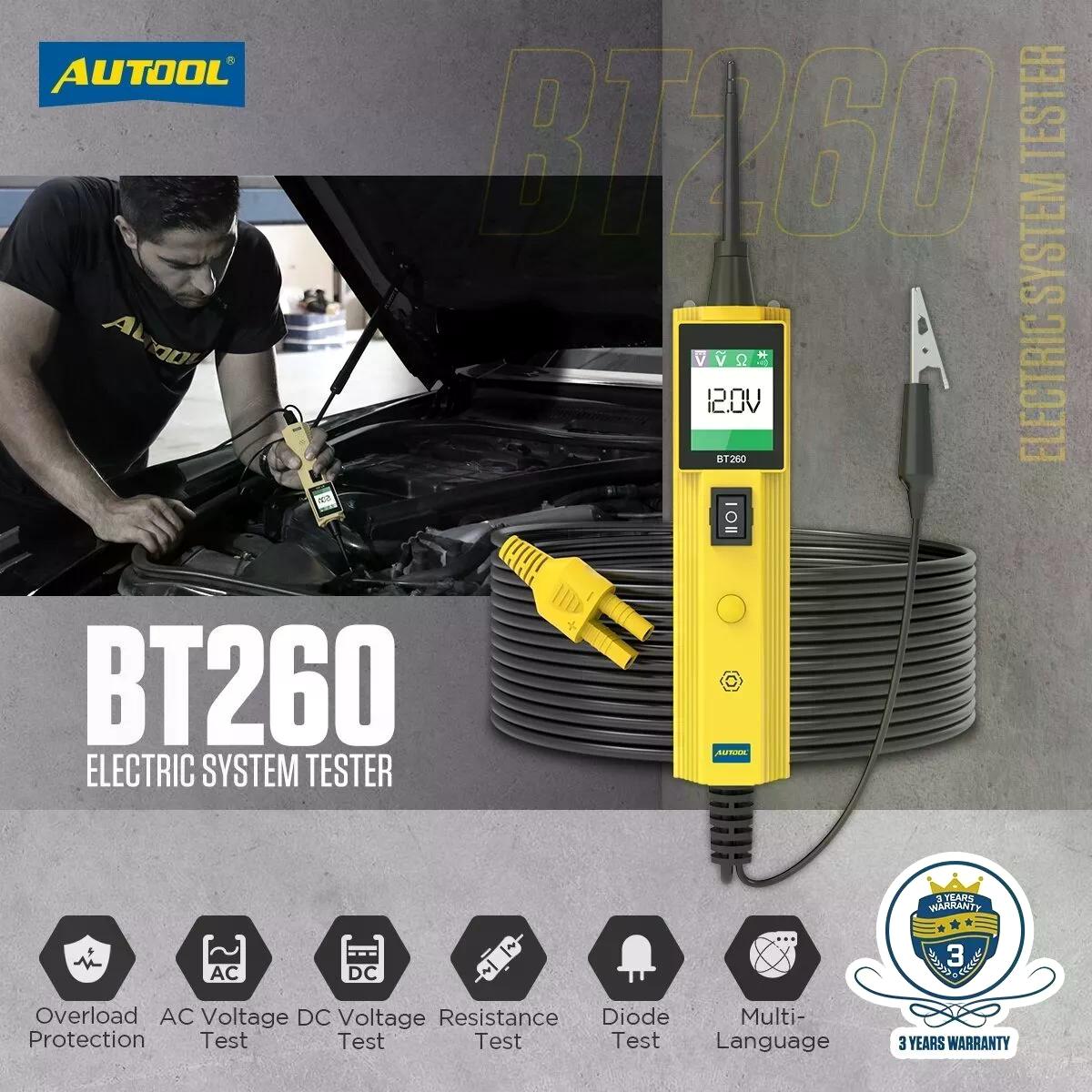 PROBADOR CIRCUITO ELÉCTRICO AUTOOL BT260 PUNTA LÓGICA 12-24V - 2