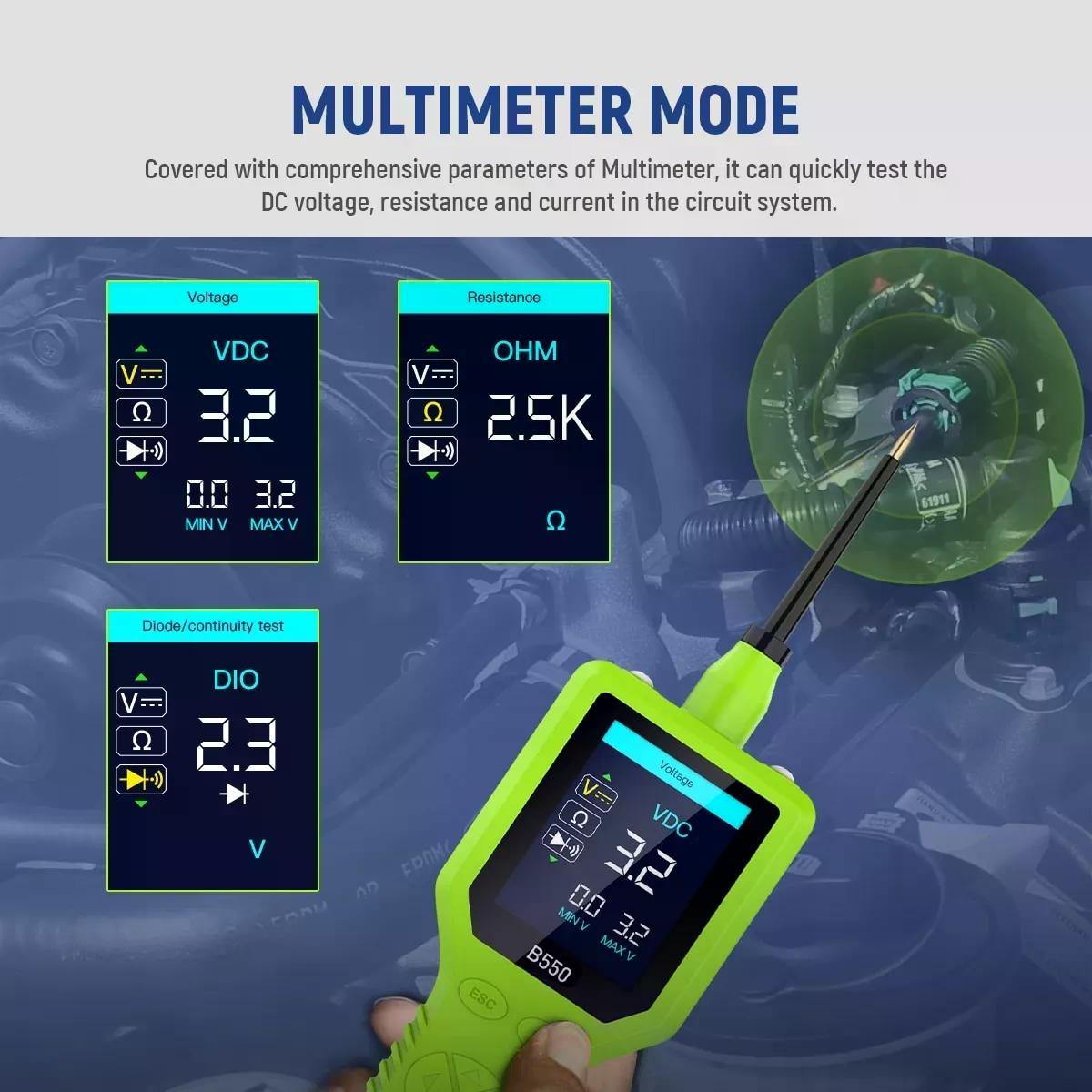 ANALIZADOR CIRCUITO DE MOTOCICLETA Y AUTO B550 AUTOOL - 3