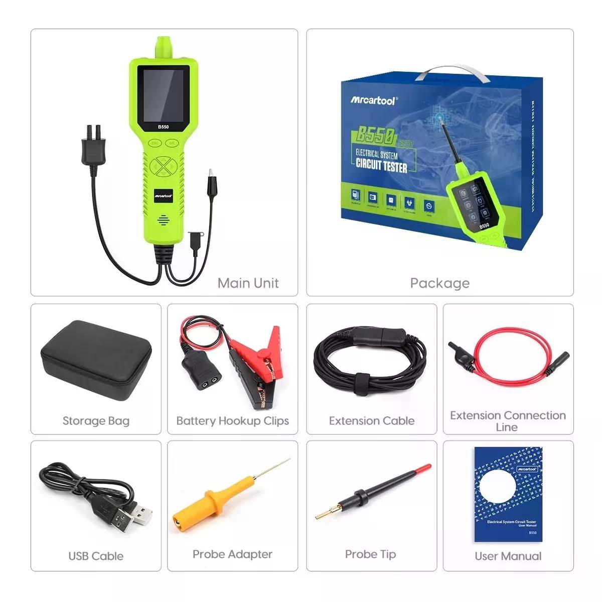 ANALIZADOR CIRCUITO DE MOTOCICLETA Y AUTO B550 AUTOOL - 4