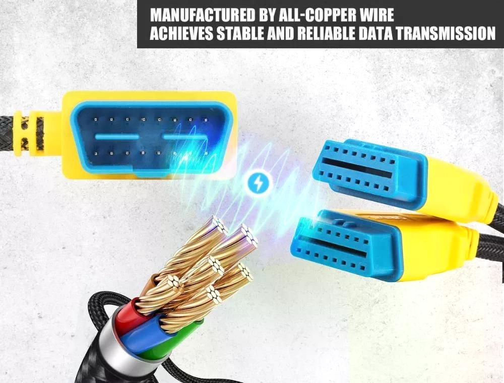 CABLE AUTOOL ADAPTADOR OBD2 1 A 2 35 CM - 7