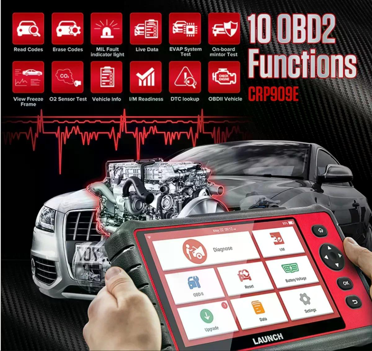 SCANNER AUTOMOTRIZ LAUNCH X431 CRP909E DPF ABS TMPS EPB SRS - 6
