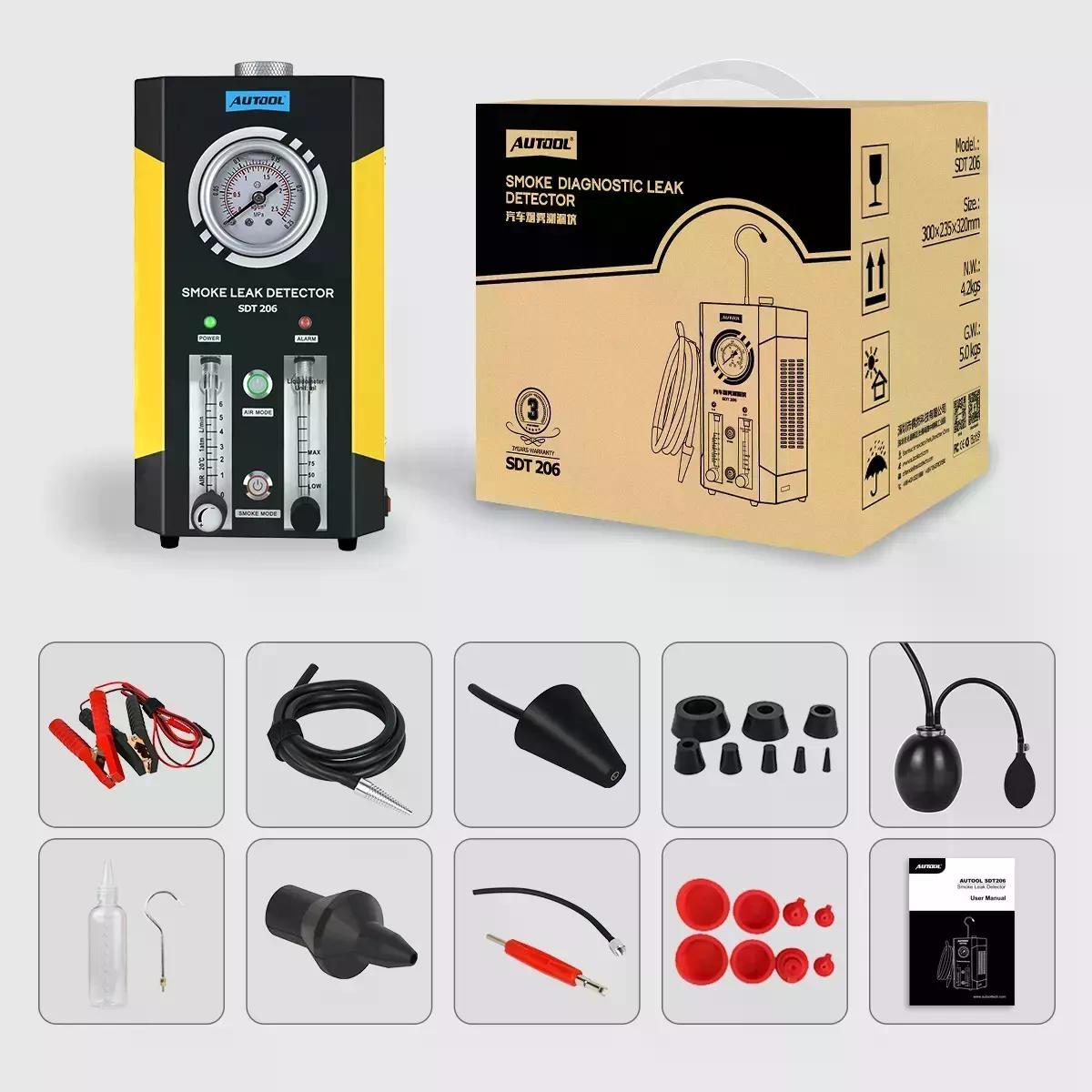 DETECTOR AUTOOL FUGAS DE HUMO SDT206 HERRAMIENTA AUTOMOTRIZ - 3
