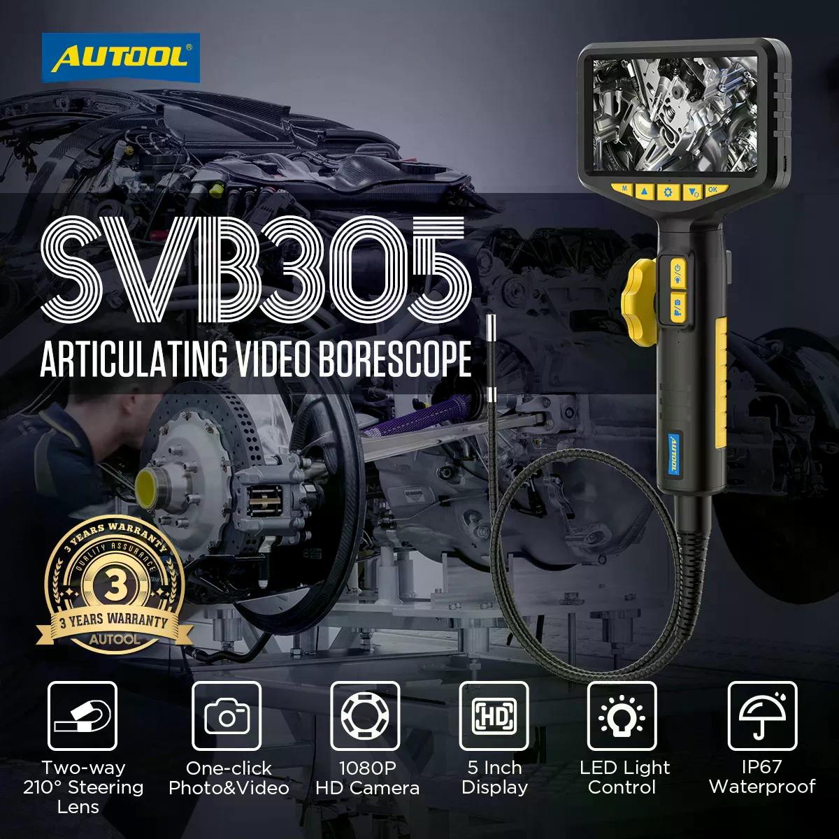 VIDEOSCOPIO INDUSTRIAL HD AUTOOL SVB305 DIGITAL ARTICULADO - 2