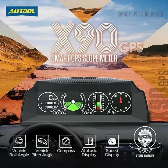 MEDIDOR DE PENDIENTES MULTIFUNCIONAL AUTOOL X90 OBD2/GPS - 2