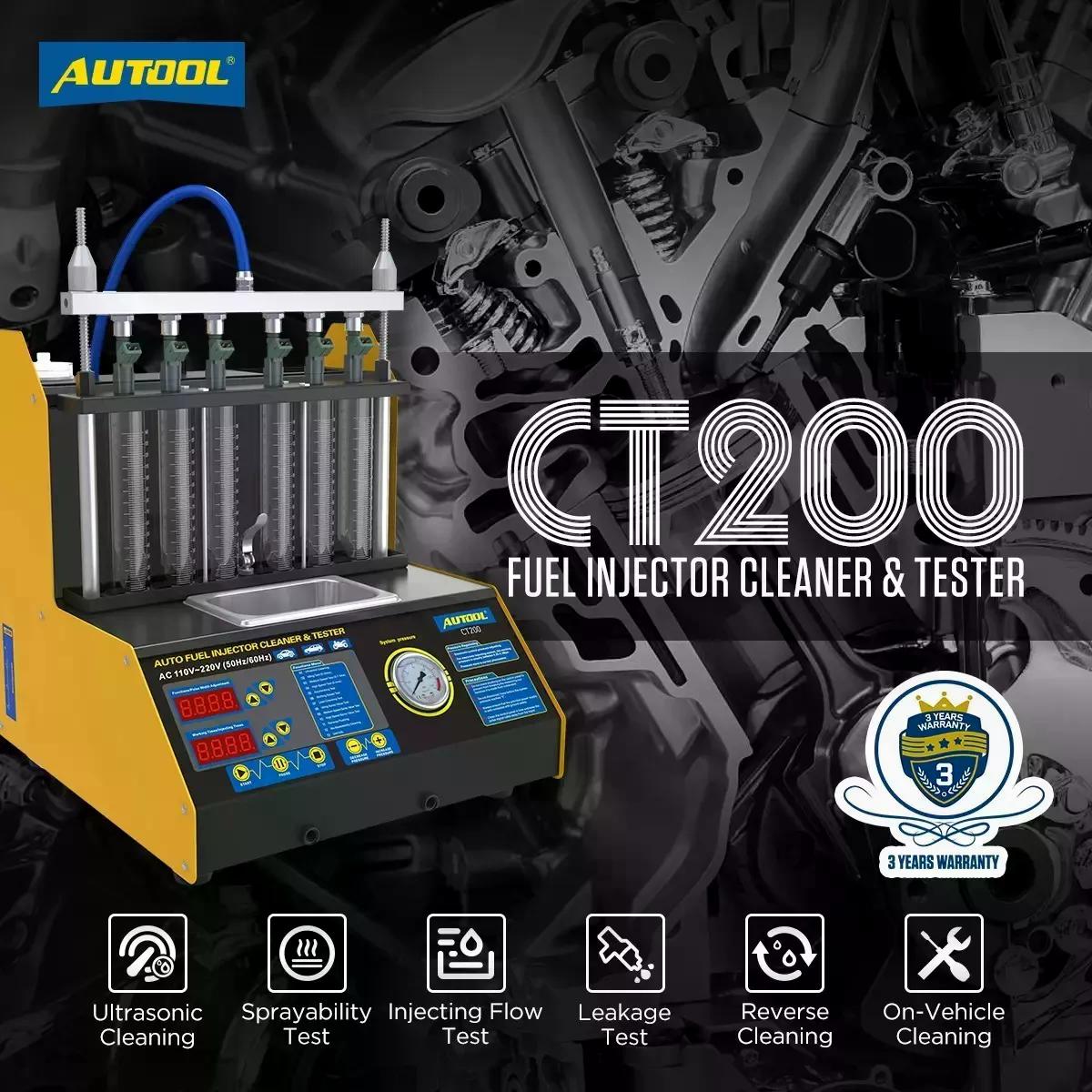 LIMPIADOR Y PROBADOR DE INYECTORES AUTOOL CT200 AUTOMOTRIZ - 2