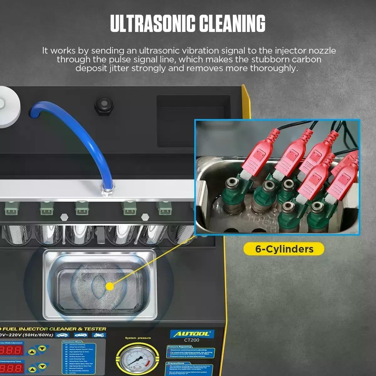 LIMPIADOR Y PROBADOR DE INYECTORES AUTOOL CT200 AUTOMOTRIZ - 4