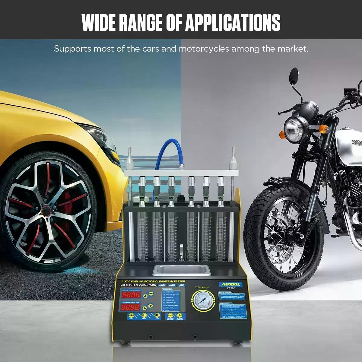 LIMPIADOR Y PROBADOR DE INYECTORES AUTOOL CT200 AUTOMOTRIZ - 8